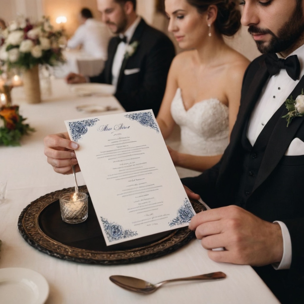 Menu del Convite de Boda